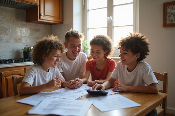Family planning budget together at home