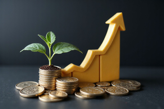 Graph showing investment growth over time